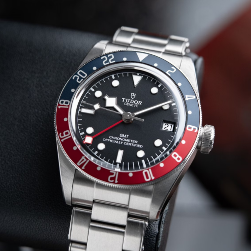 Tudor Black Bay GMT Date Pepsi Stainless Steel Black Dial Set 41mm M79830RB-0001