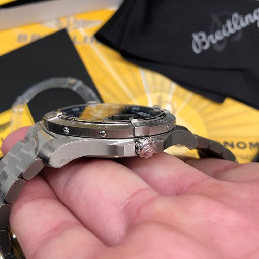 Breitling Aerospace Avantage E79362 Digital Blue Dial Titanium 42mm Quartz Wristwatch Unworn Wrapped