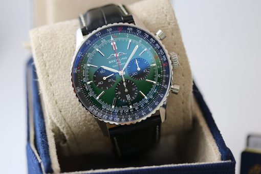 BREITLING Navitimer Chronograph Automatic Chronometer Green Dial Men’s Watch Item No. AB0137241L1P1