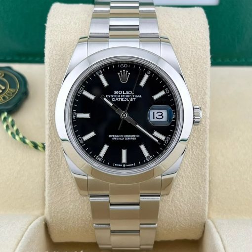 Datejust 41 Watch 126300-0011 Black Dial