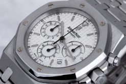 AUDEMARS PIGUET  Royal Oak Chronograph Silver Guilloche Dial Men’s Watch Item No. 25860ST.OO.1110ST.05