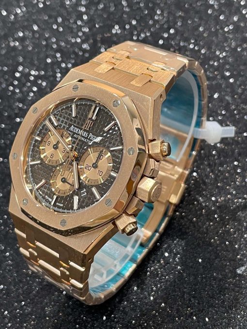 AUDEMARS PIGUET Royal Oak Chocolate Dial Men’s 18K Rose Gold Watch Item No. 26331OR.OO.1220OR.02 ( Replica )