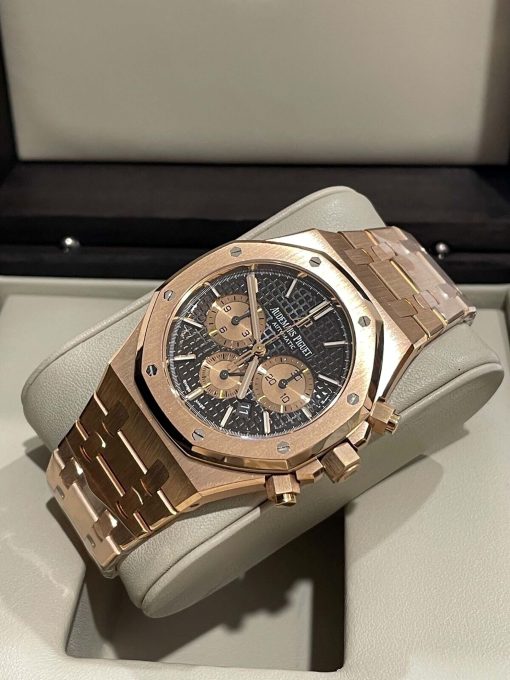 AUDEMARS PIGUET Royal Oak Chocolate Dial Men’s 18K Rose Gold Watch Item No. 26331OR.OO.1220OR.02 ( Replica )