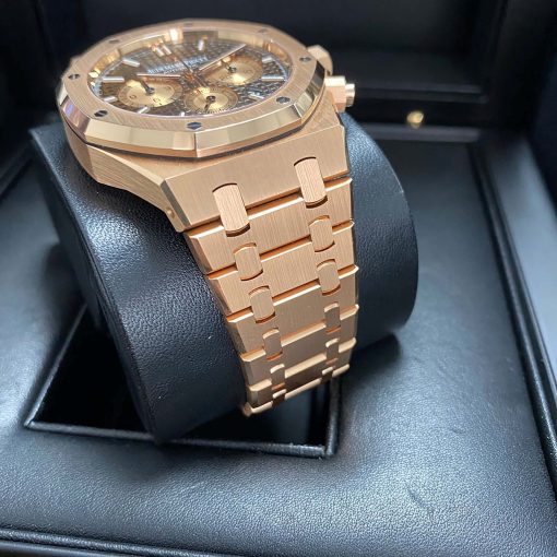 AUDEMARS PIGUET Royal Oak Chocolate Dial Men’s 18K Rose Gold Watch Item No. 26331OR.OO.1220OR.02 ( Replica )