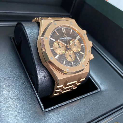 AUDEMARS PIGUET Royal Oak Chocolate Dial Men’s 18K Rose Gold Watch Item No. 26331OR.OO.1220OR.02 ( Replica )