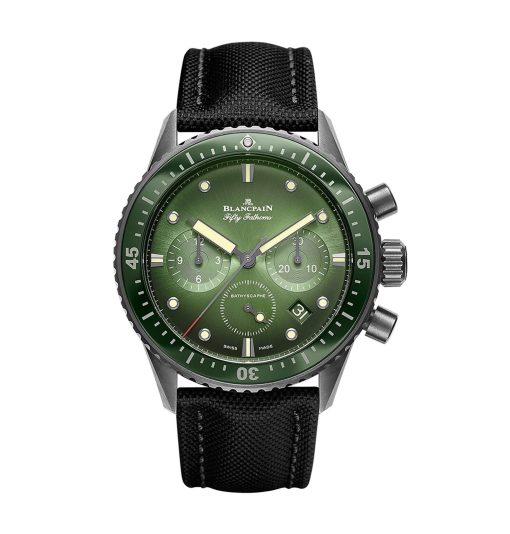 Blancpain Fifty Fathoms Chronograph Automatic Green Dial Men’s Watch 5200 0153 B52A