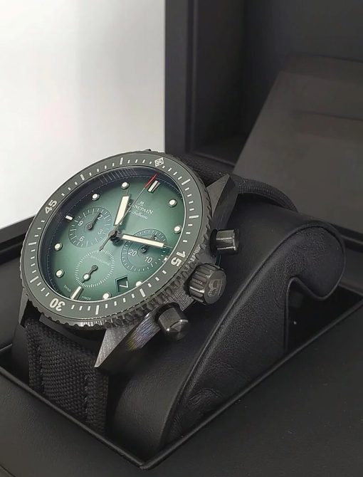 Blancpain Fifty Fathoms Chronograph Automatic Green Dial Men’s Watch 5200 0153 B52A