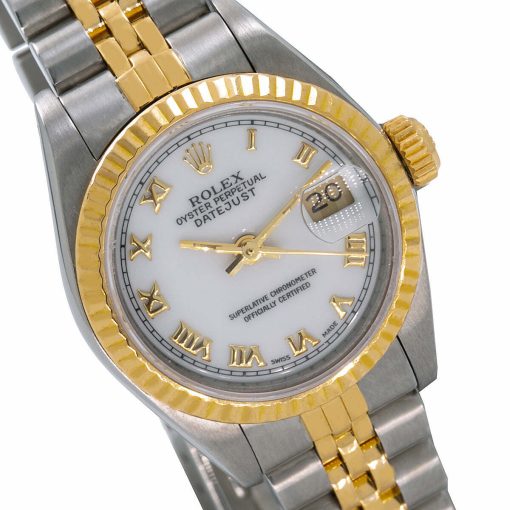 ROLEX DATEJUST 26MM 69173 WHITE ROMAN DIAL TWO TONE JUBILEE BRACELET