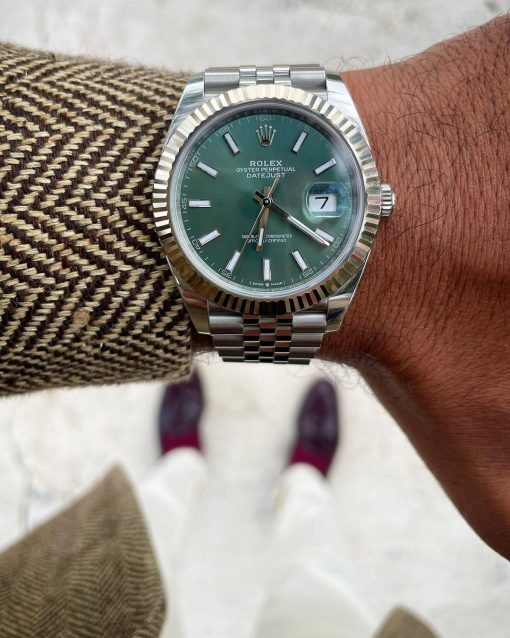 Rolex DateJust 41 126334 Mint Green Dial