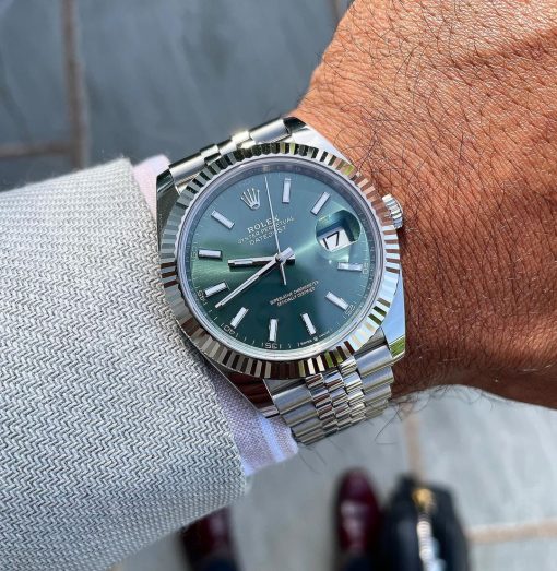 Rolex DateJust 41 126334 Mint Green Dial