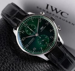 IWC Portugieser Chronograph Automatic Green Dial Men’s Watch Item No. IW371615