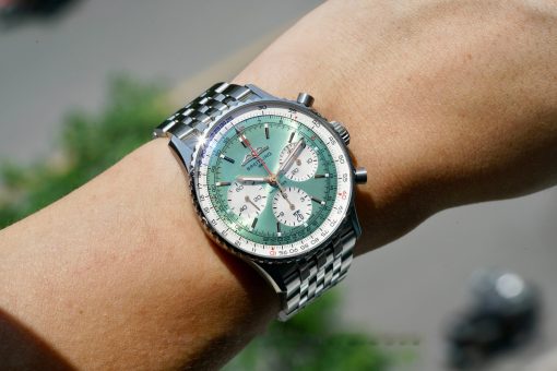 BREITLING Navitimer B01 Mint Green Dial Chronograph Automatic Men’s Watch Item No. AB0139211L1A1