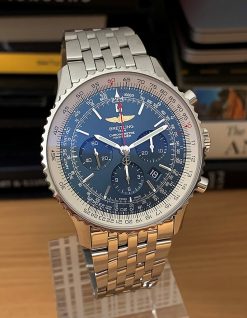 BREITLING Navitimer 01 46MM Chronograph Aurora Blue Dial Stainless Steel Men’s Watch AB012721-C889SS Item No. AB012721-C889-453A