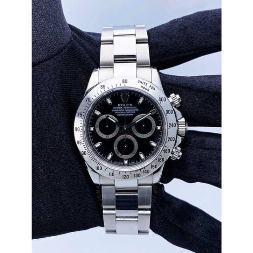 Pre-owned Rolex Daytona Chronograph Automatic Chronometer Black Dial Men’s Watch 116520 BKSO