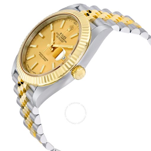 ROLEX  Datejust Champagne Dial Steel and 18K Yellow Gold Jubilee Men’s Watch Item No. 126333CSJ