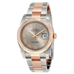 Rolex Oyster Perpetual Datejust Rhodium Dial Automatic Ladies Stainless Steel and 18 Carat Everose Gold Watch 116231RRO