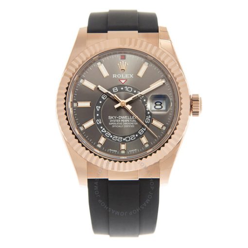 Rolex Sky-Dweller Automatic Chronometer 18kt Rose Gold Dark Rhodium Dial Men’s Watch 326235DRSR