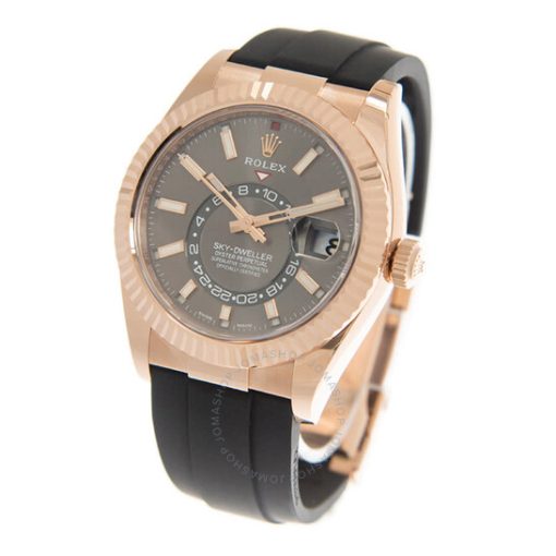 Rolex Sky-Dweller Automatic Chronometer 18kt Rose Gold Dark Rhodium Dial Men’s Watch 326235DRSR