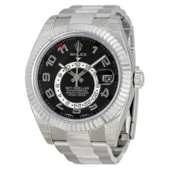 Rolex Sky Dweller Black Dial 18K White Gold Oyster Bracelet Automatic Men’s Watch 326939BKAO