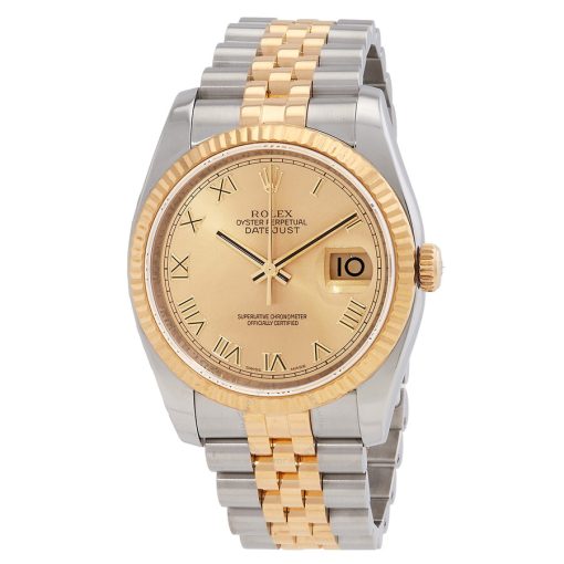ROLEX  Pre-owned Oyster Perpetual Automatic Chronometer Champagne Dial Men’s Watch Item No. 116233CHRJ-PREOWNED