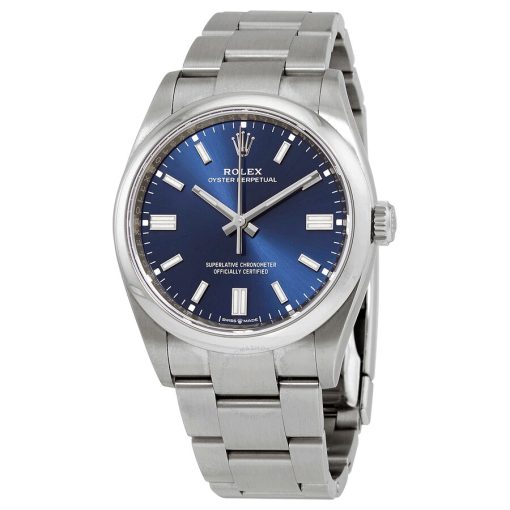 ROLEX  Oyster Perpetual Automatic Chronometer Blue Dial Men’s Watch Item No. 126000BLSO-PREOWNED