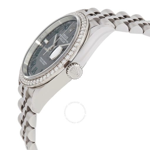 ROLEX  Datejust 36 Automatic Chronometer Diamond Grey Dial Watch Item No. 126284GYRJ