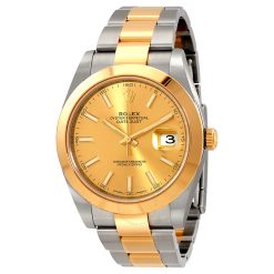ROLEX  Datejust 41 Champagne Dial Steel and 18K Yellow Gold Oyster Men’s Watch Item No. 126303CSO