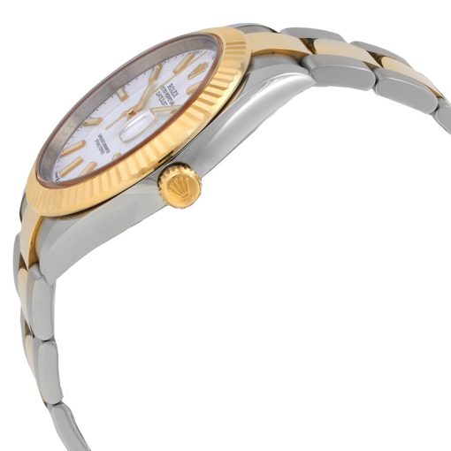 ROLEX  Datejust 41 White Dial Steel and 18K Yellow Gold Oyster Men’s Watch Item No. 126333WSO