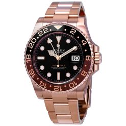 ROLEX  GMT-Master II Automatic Men’s 18kt Everose Gold Oyster Root Beer Bezel Watch 126715BKSO Item No. 126715CHNR-0001