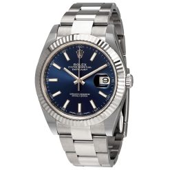ROLEX  Oyster Perpetual Datejust 41 Blue Dial Automatic Men’s Watch Item No. 126334BLSO