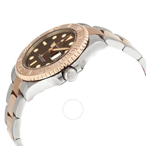 ROLEX  Yacht-Master Chocolate Dial Steel and 18K Everose Mid-size Oyster Watch Item No. 268621CHSO