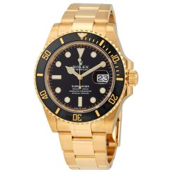 ROLEX  Submariner Black Dial 18K Yellow Gold Oyster Bracelet Automatic Men’s Watch BKSO Item No. 126618LN