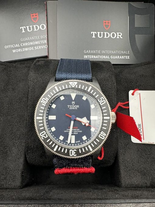 TUDOR Pelagos FXD Chronograph Alinghi Red Bull Racing Edition Automatic Chronometer Blue Dial Men’s Watch Item No. M25807KN-0001