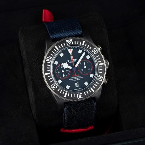 TUDOR Pelagos FXD Chronograph Alinghi Red Bull Racing Edition Automatic Chronometer Blue Dial Men’s Watch Item No. M25807KN-0001