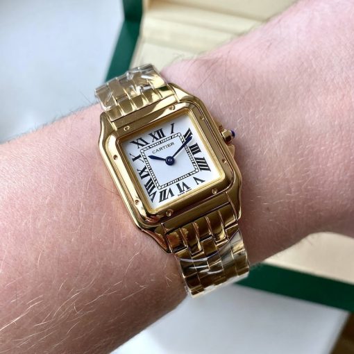 CARTIER Panthere Small Quartz Silver Dial Ladies Watch Item No. WGPN0038