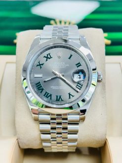 Rolex Datejust 126300 41mm Wimbledon Dial Jubilee Bracelet Stainless Steel Watch