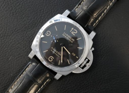 Panerai Luminor Marina 1950 Black Dial Strap Men’s Watch 44mm PAM01312