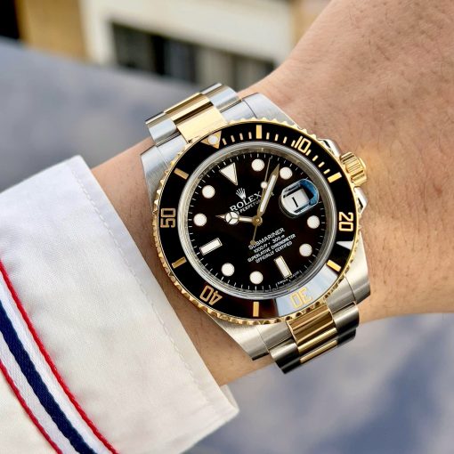 Rolex Submariner Date Men’s Watch Yellow Gold Plated And Stainless Steel Black Dial 116613LN 40mm