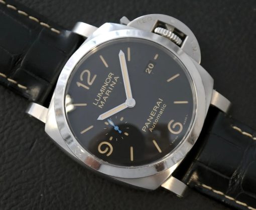 Panerai Luminor Marina 1950 Black Dial Strap Men’s Watch 44mm PAM01312