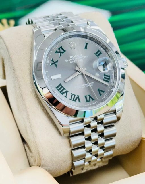 Rolex Datejust 126300 41mm Wimbledon Dial Jubilee Bracelet Stainless Steel Watch