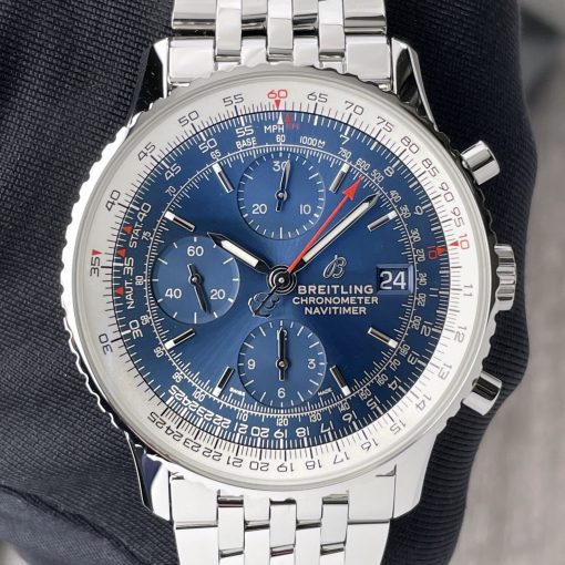 Breitling Navitimer Blue Dial GMT Bracelet Steel Watch A13324121C1A1 41mm