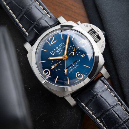 Panerai Luminor Equation Of Time 8 Days GMT Titanium Blue Sunburst Dial 47mm PAM670