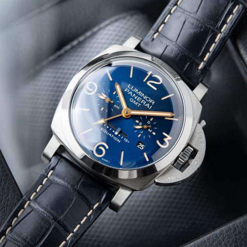 Panerai Luminor Equation Of Time 8 Days GMT Titanium Blue Sunburst Dial 47mm PAM670