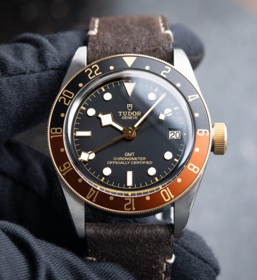 Tudor Black Bay GMT 10/23 Two Tone Yellow Gold Steel Leather Automatic 41