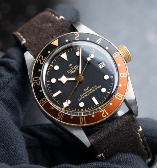 Tudor Black Bay GMT 10/23 Two Tone Yellow Gold Steel Leather Automatic 41