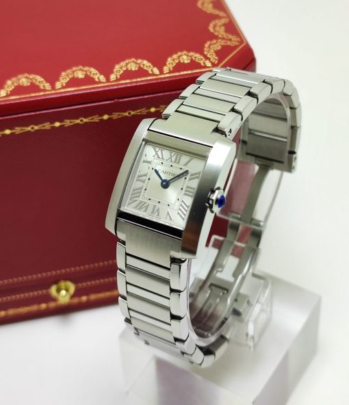 CARTIER Tank Francaise Quartz Silver Dial Ladies Watch Item No. WSTA0065