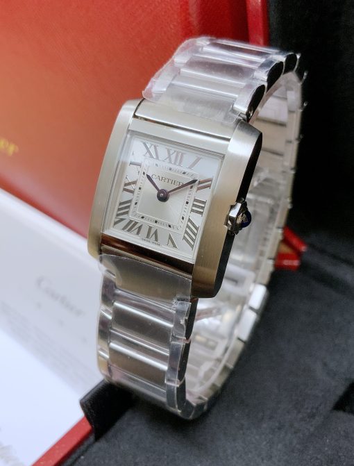 CARTIER Tank Francaise Quartz Silver Dial Ladies Watch Item No. WSTA0065