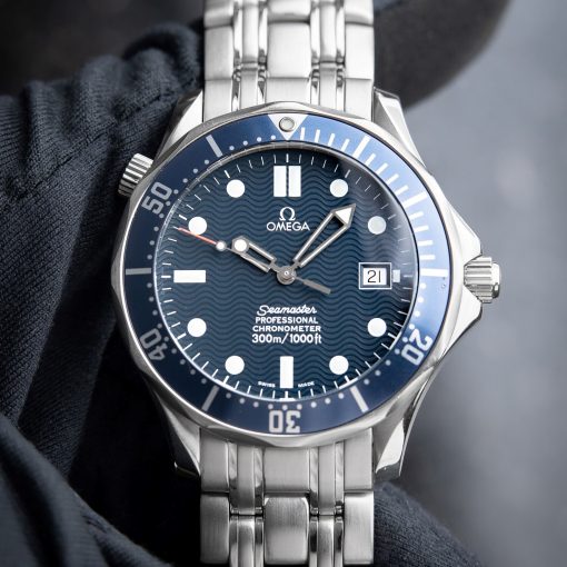 OMEGA Seamaster Date Blue Stainless Steel James Bond 2531.80