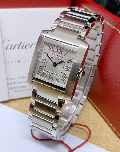 CARTIER Tank Francaise Quartz Silver Dial Ladies Watch Item No. WSTA0065