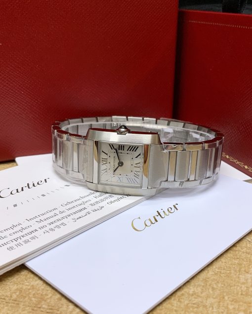 CARTIER Tank Francaise Quartz Silver Dial Ladies Watch Item No. WSTA0065